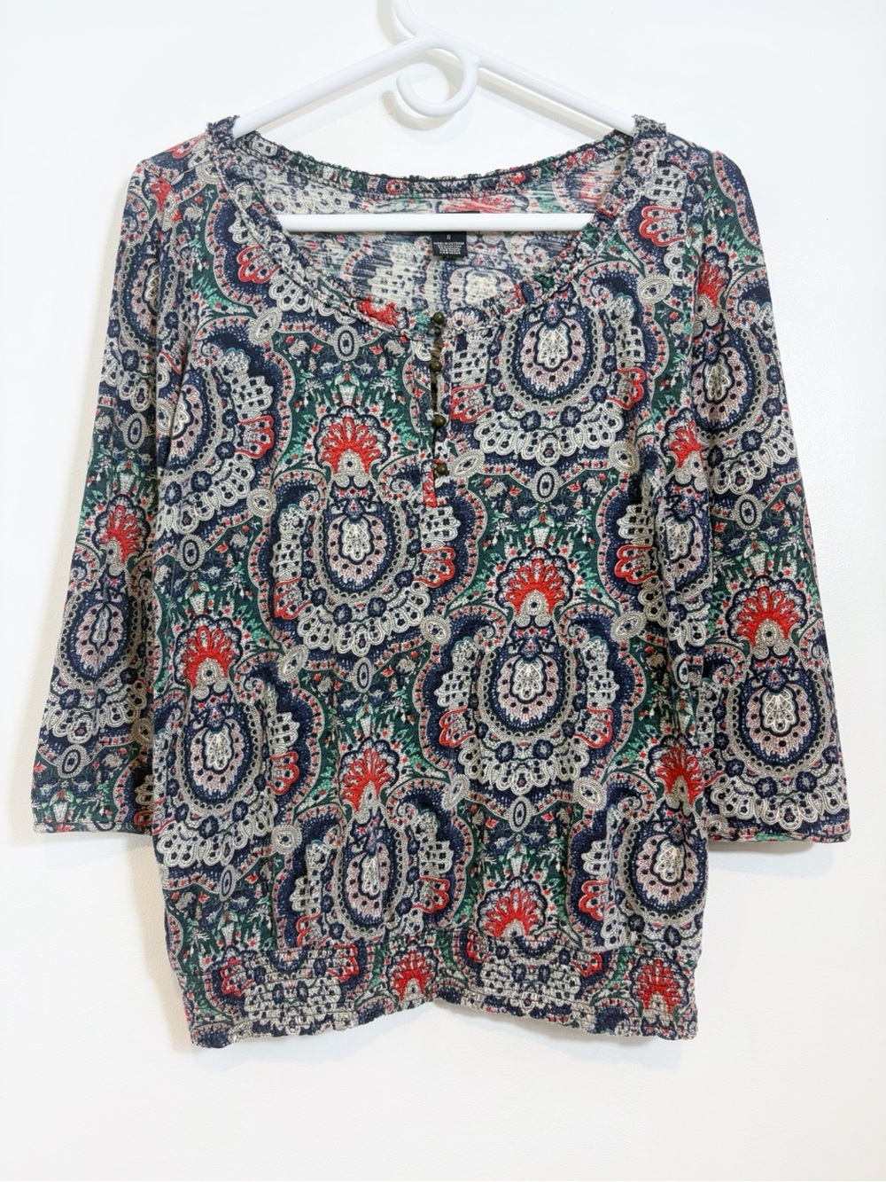 Lucky Brand Bohemian Blouson Top